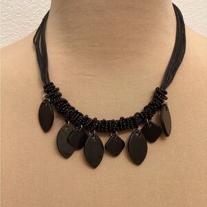 Elegant Black Beaded Necklace